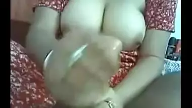 Aunty at bed with friend