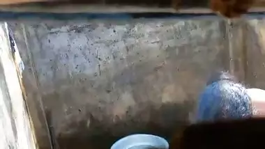 Tamil wife naked bathing caught by her relative