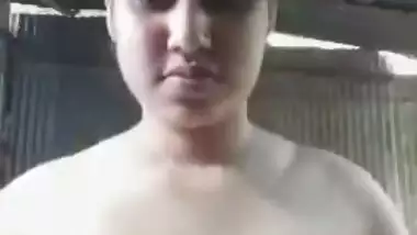 Fair big boobed Indian local girl