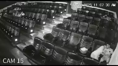 Blowjob in cinema theatre by horny girlfriend