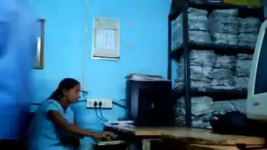 Andhra Lady Almost Caught By Boss Having Risky Sex At Work