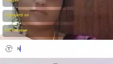 Telugu Chamet girl shows big laddoos on live chat