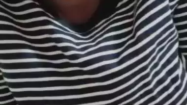Tanker girl milking boobs on video call to lover